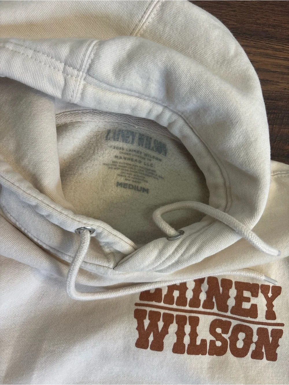 Lainey Wilson Exclusive Tan Hoodie Size MediumCountry Music Tour Merch Pullover - Picture 6 of 6